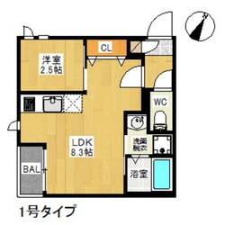 大橋駅 徒歩10分 2階の物件間取画像